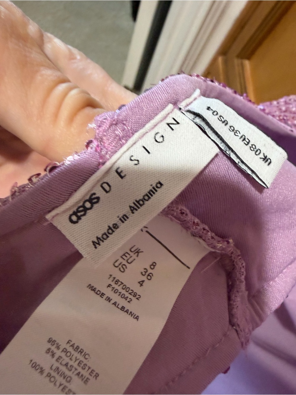 ASOS Lavender Sequin Halter Crop Top - Picture 4 of 4